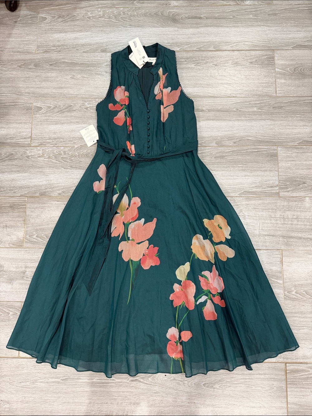 Phase eight Floral Sleeveless Dress with Belt size 14
